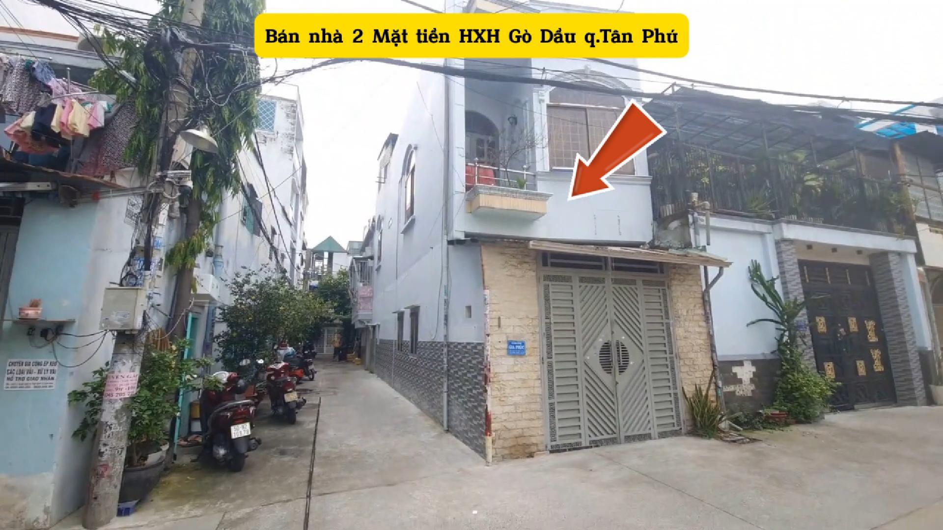 CỰC HIẾM-Bán nhà 2 Mặt tiền HXH Gò Dầu 56m², 1Lầu +ST - GẦN AEON - Ảnh chính